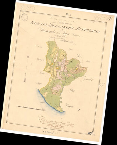 Historiska GIS-kartor M13-47.1 Rörsjö Rörsjö, Aplegården och Hultebacka digital map
