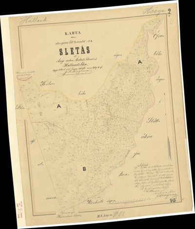 Historiska GIS-kartor M3-16.1 Sletås digital map