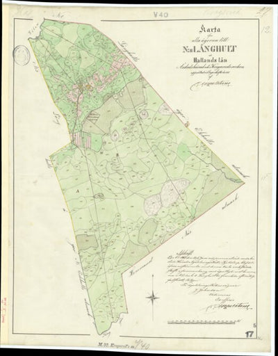 Historiska GIS-kartor M32-17.5 Långhult digital map