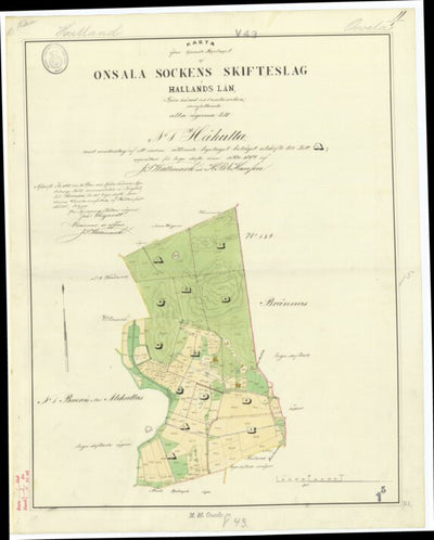 Historiska GIS-kartor M46-1.5 Håkulla digital map