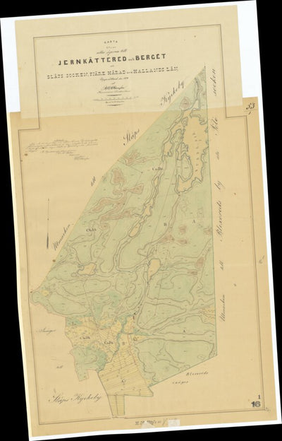 Historiska GIS-kartor M56-16.1 Järnkättered-Berget digital map