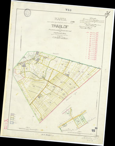 Historiska GIS-kartor M70-15.20 Träslöv digital map