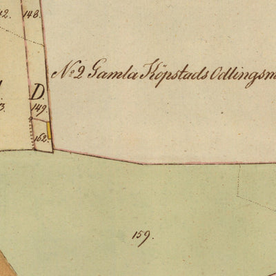Historiska GIS-kartor M70-4.2 Gamla Köpstad digital map