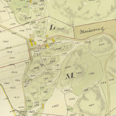 Historiska GIS-kartor M77-18.2c Vallda Byelag digital map