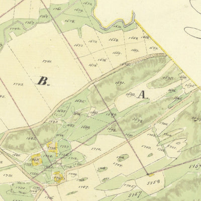Historiska GIS-kartor M77-18.2d Vallda Byelag digital map