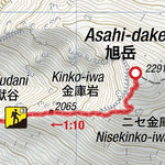 HokkaidoWilds.org Asahidake Summit Hike Route (Hokkaido, Japan) digital map