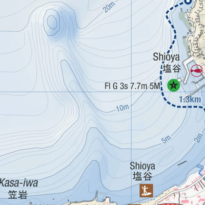 HokkaidoWilds.org Blue Cave Paddling (Shioya, Hokkaido, Japan) digital map