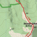 HokkaidoWilds.org Iwanai-dake Hiking Topomap (includes Raiden-yama and Mekunnai-dake), Hokkaido, Japan digital map