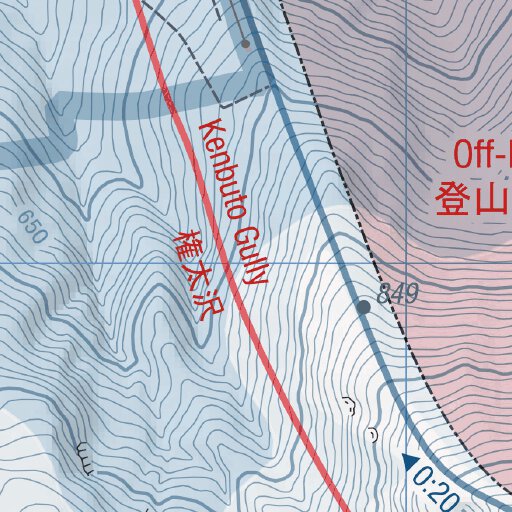 Iwanai-dake North Ridge Ski Touring (Hokkaido, Japan) Map by