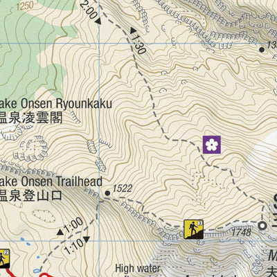 HokkaidoWilds.org Kamifurano-dake Hiking (Daisetsuzan National Park, Hokkaido, Japan) digital map