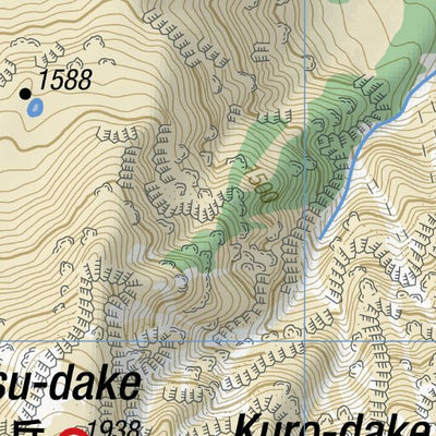 HokkaidoWilds.org Keigetsu-dake Hiking (via Kurodake), Daisetsuzan National Park, Hokkaido, Japan digital map