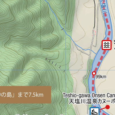 HokkaidoWilds.org MAP 7 - The Great Teshio River Canoe Journey (Hokkaido, Japan) digital map