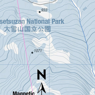 HokkaidoWilds.org Oputateshike-yama North Face Ski Map (Hokkaido, Japan) digital map