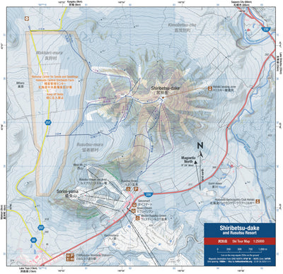 Niseko Backcountry Map - Mt. Shiribetsu Panel Preview 1