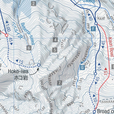 Southern Tokachi Range Backcountry Ski Map (Hokkaido, Japan) Preview 3