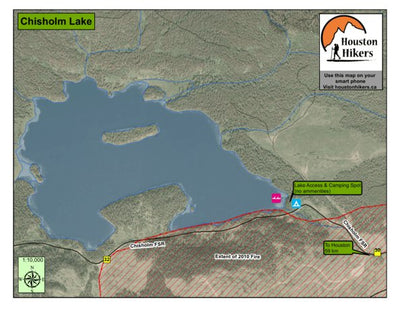 Houston Hikers Society Chisholm Lake - Houston, BC digital map