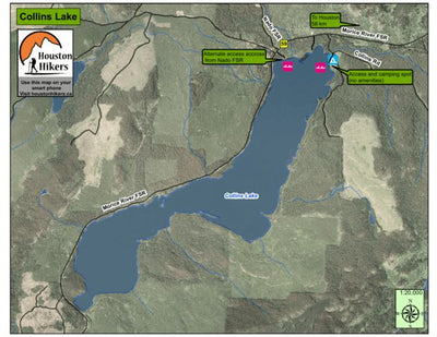 Houston Hikers Society Collins Lake - Houston, BC digital map