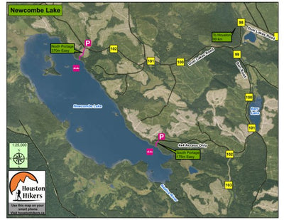 Houston Hikers Society Newcombe Lake - Houston, BC digital map