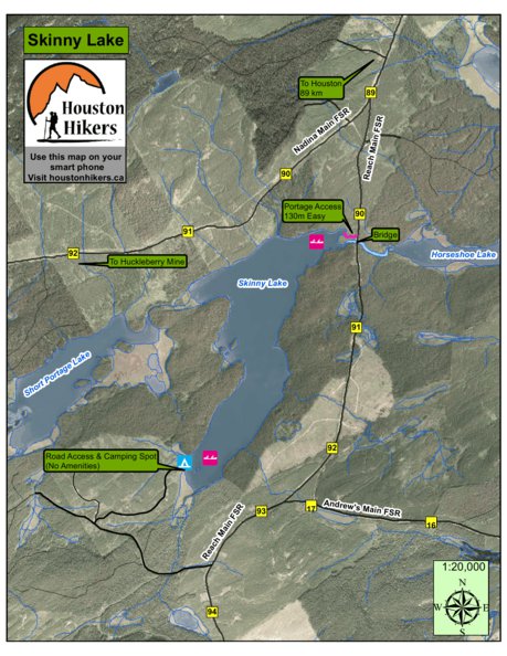 Skinny Lake - Houston, BC Map by Houston Hikers Society | Avenza Maps