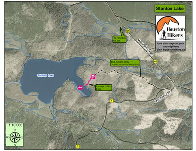 Houston Hikers Society Stanton Lake - Houston, BC digital map