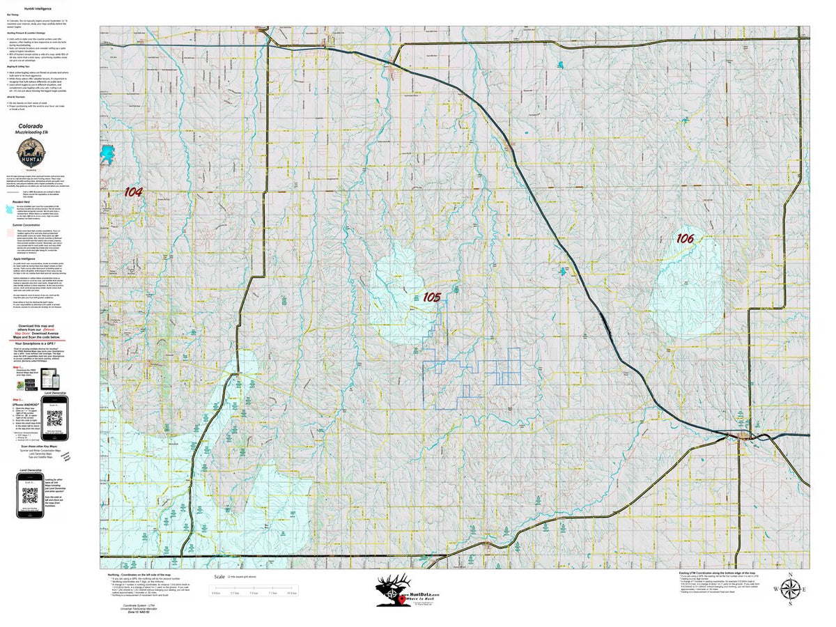 Colorado Unit 105 Muzzleloading Area Recommendations Map by HuntAI ...