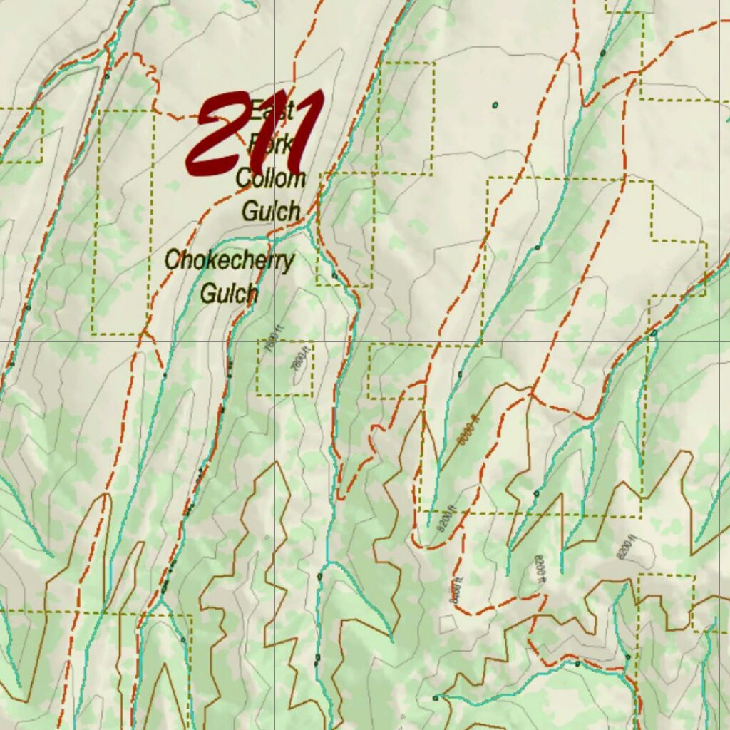 Colorado Unit 211 Second Rifle Recommendations Map by HuntAI | Avenza Maps