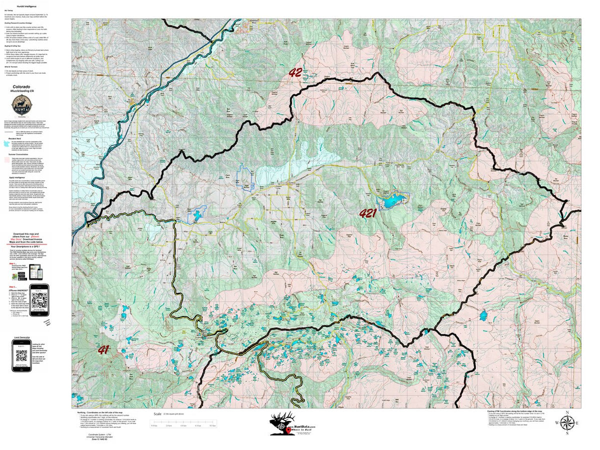 Colorado Unit 421 Muzzleloading Area Recommendations Map by HuntAI ...