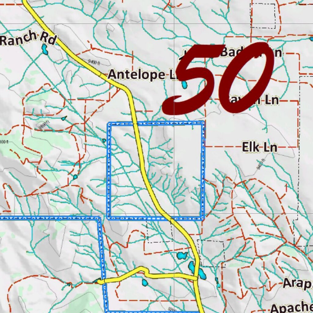Colorado Unit 50 Recommended First Rifle Areas Map by HuntAI | Avenza Maps