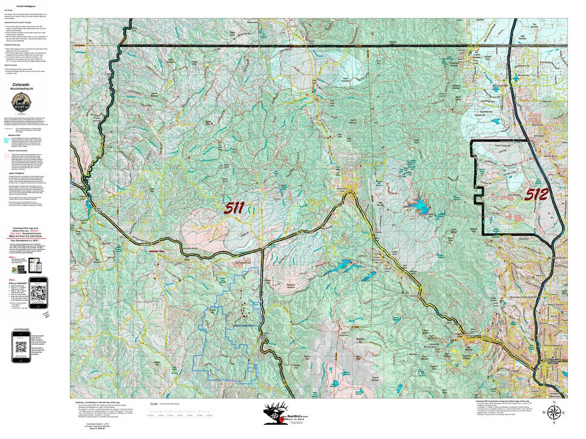Colorado Unit 511 Muzzleloading Area Recommendations Map by HuntAI ...