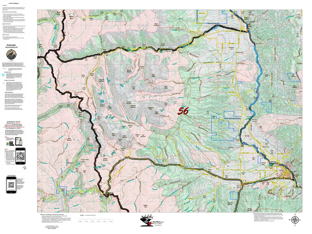 Colorado Unit 56 Muzzleloading Area Recommendations Map by HuntAI ...