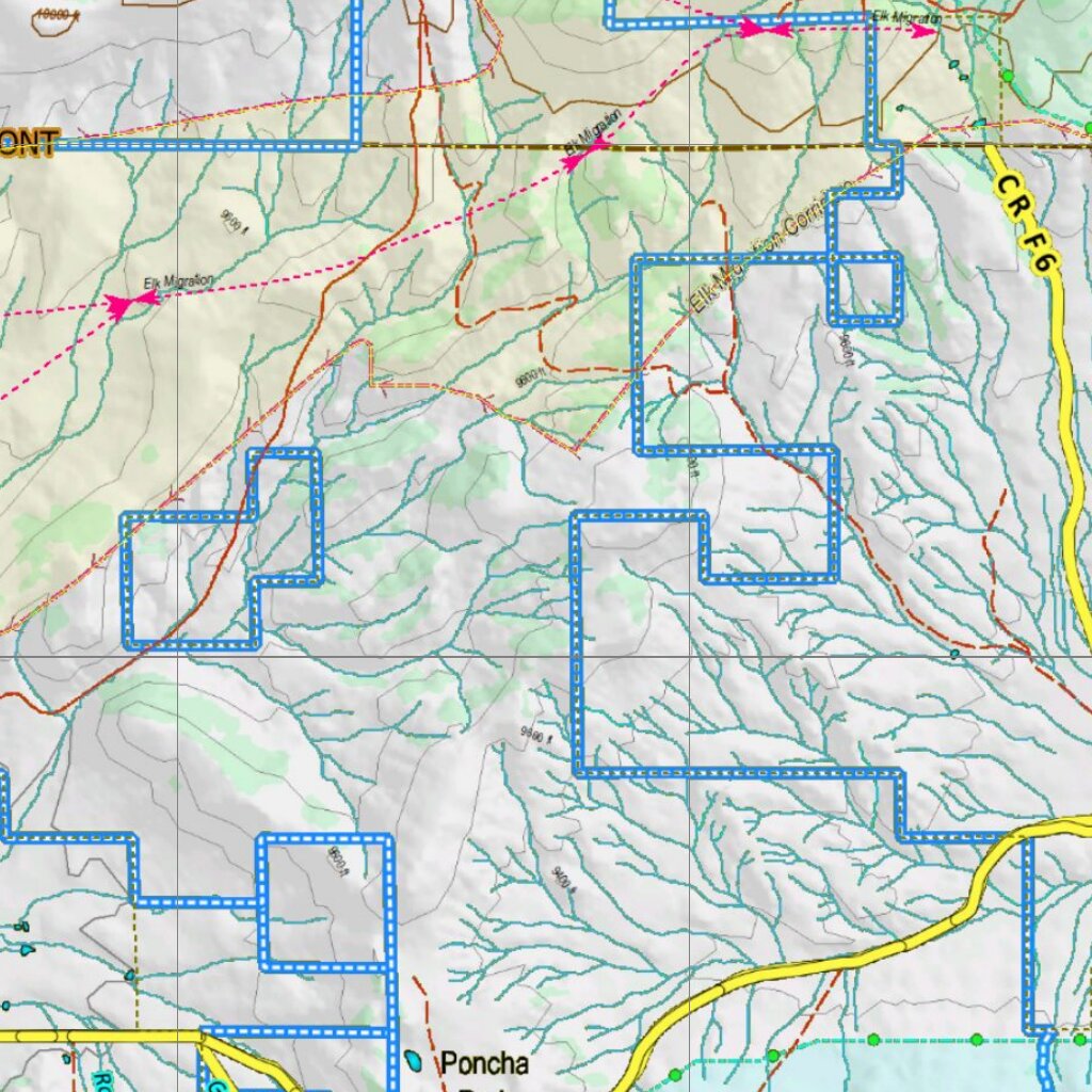 Colorado Unit 58 Second Rifle Recommendations Map by HuntAI | Avenza Maps