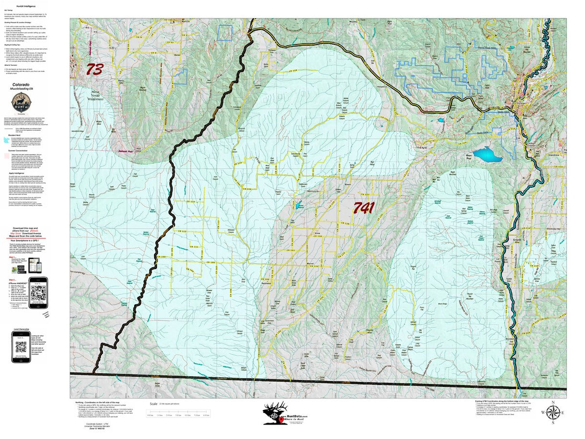 Colorado Unit 741 Muzzleloading Area Recommendations Map by HuntAI ...
