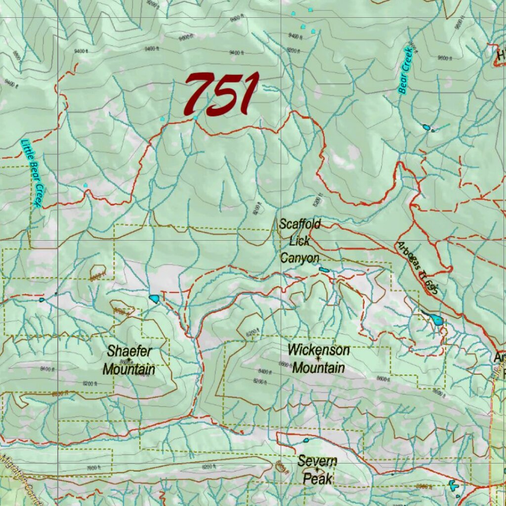 Colorado Unit 751 Second Rifle Recommendations Map by HuntAI | Avenza Maps