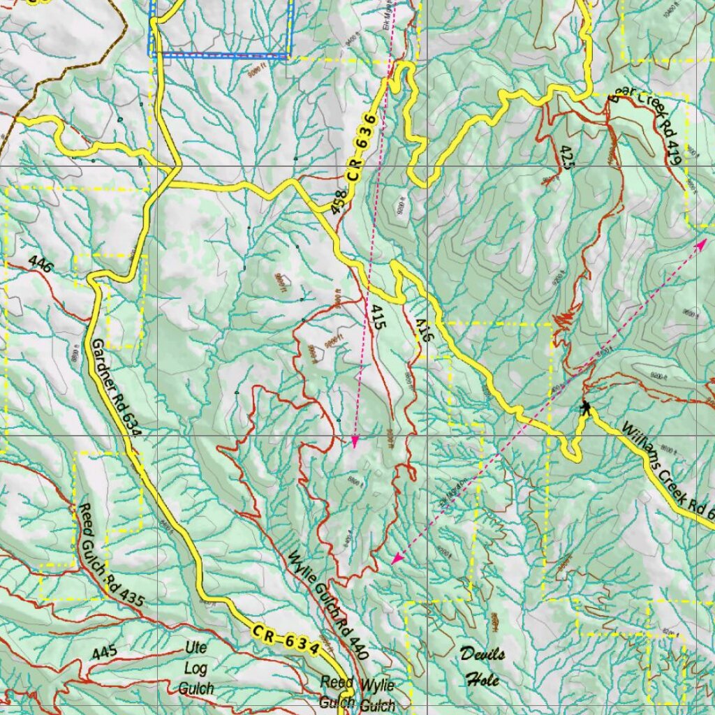 Colorado Unit 84 Recommended First Rifle Areas Map by HuntAI | Avenza Maps