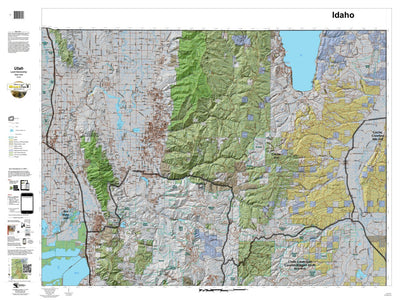 HuntData LLC Cache Utah Mule Deer Hunting Unit Map with Land Ownership digital map