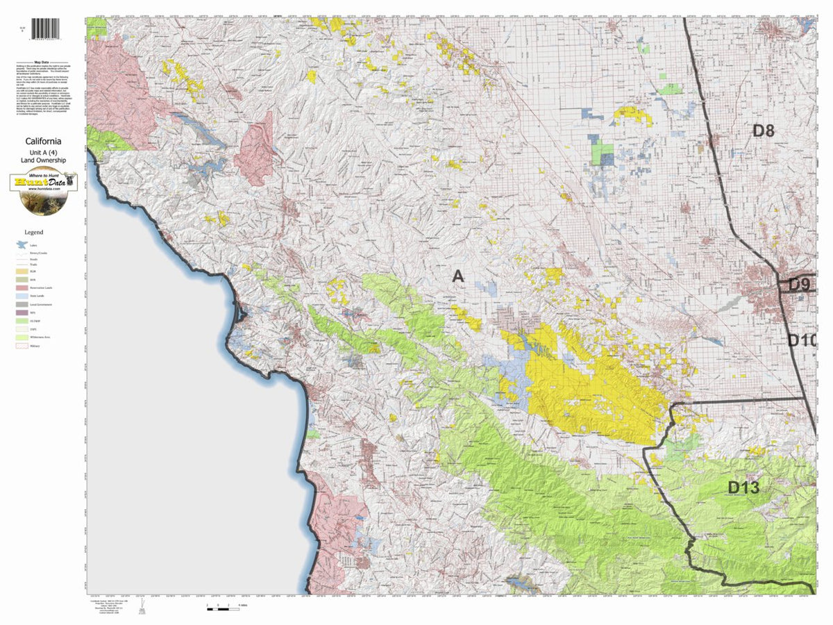 Hunting Alturas Map California Deer Hunting Zone A(4) Map by HuntData LLC | Avenza Maps