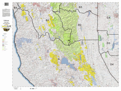 HuntData LLC California Deer Hunting Zone A(N) Map digital map