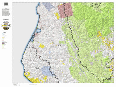 HuntData LLC California Deer Hunting Zone B1(C) Map digital map