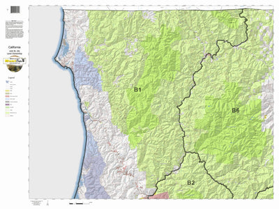 HuntData LLC California Deer Hunting Zone B1(N) Map digital map