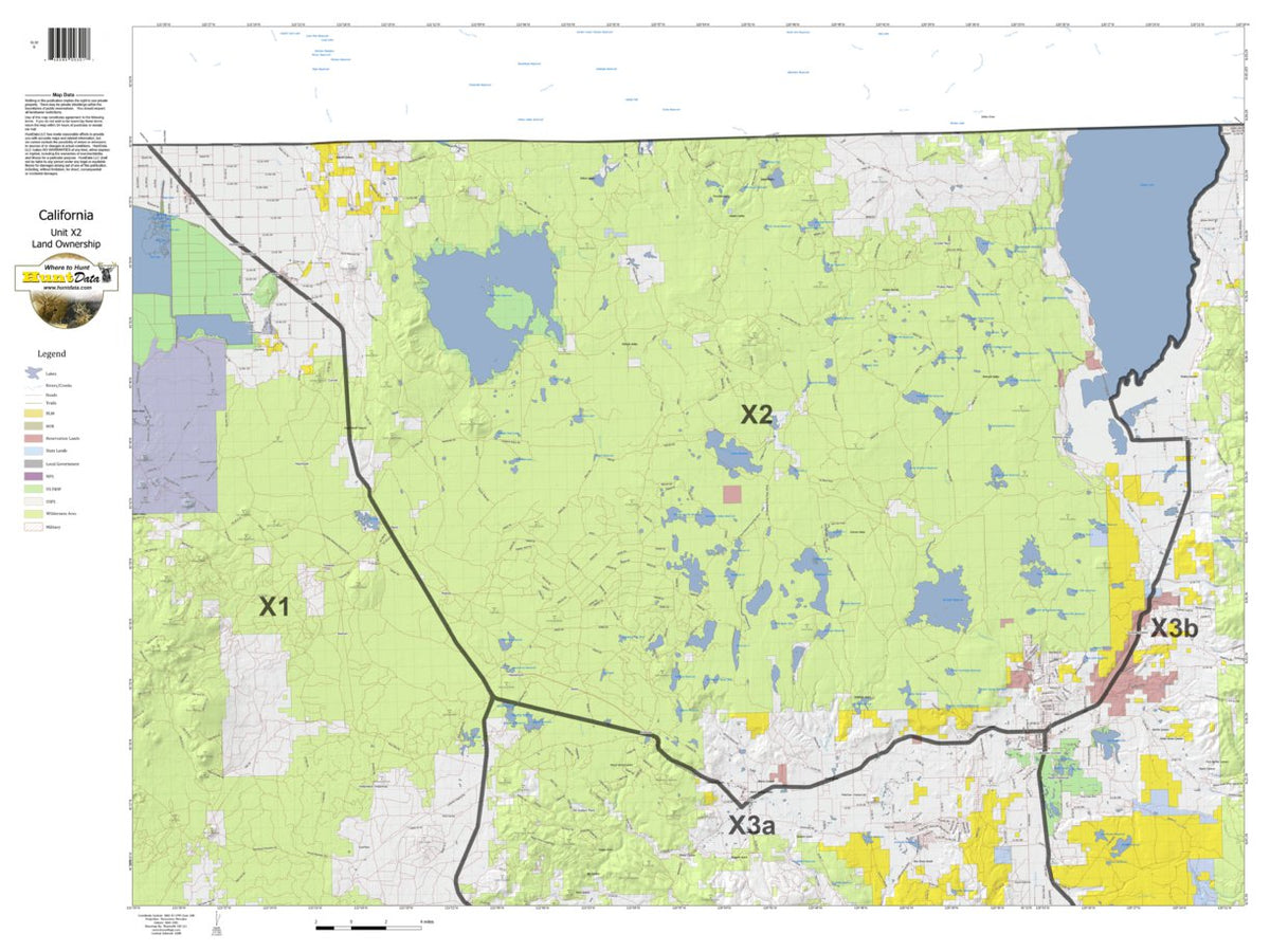 Hunting Alturas Map California Deer Hunting Zone X2 Map by HuntData LLC | Avenza Maps
