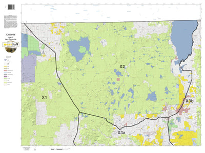 HuntData LLC California Deer Hunting Zone X2 Map digital map