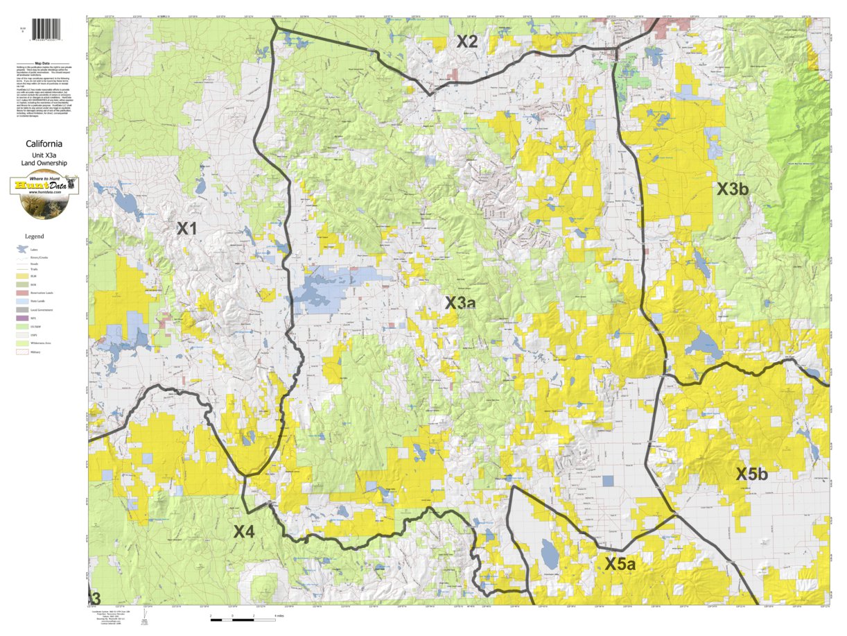 California Deer Hunting Zone X3a Map by HuntData LLC | Avenza Maps