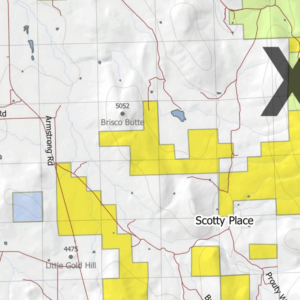 California Deer Hunting Zone X3a Map by HuntData LLC Avenza Maps
