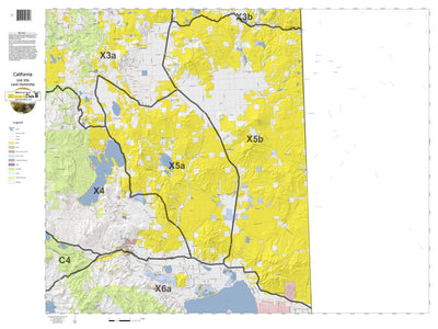 HuntData LLC California Deer Hunting Zone X5b Map digital map