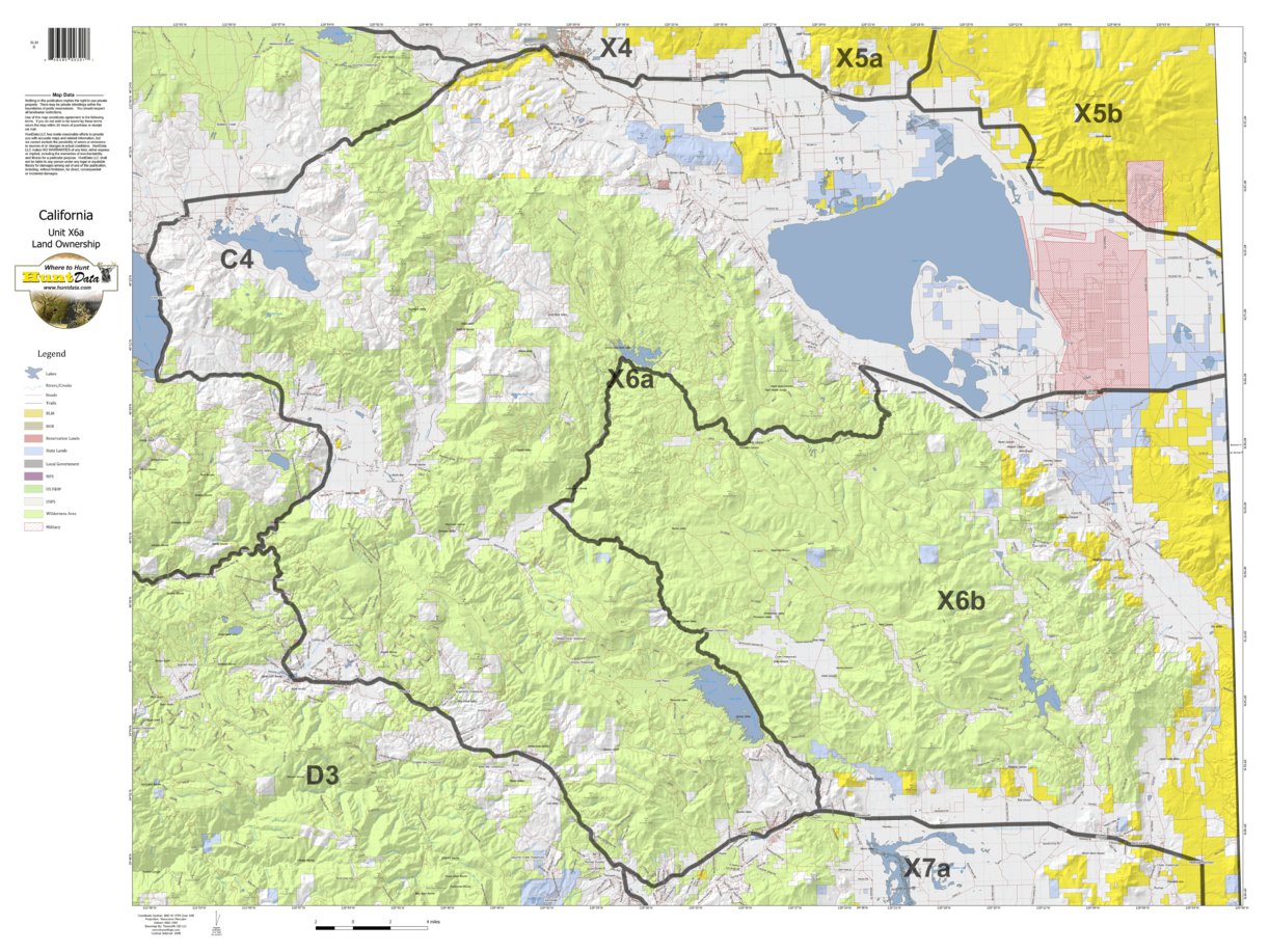 California Deer Hunting Zone X6a Map By HuntData LLC | Avenza Maps