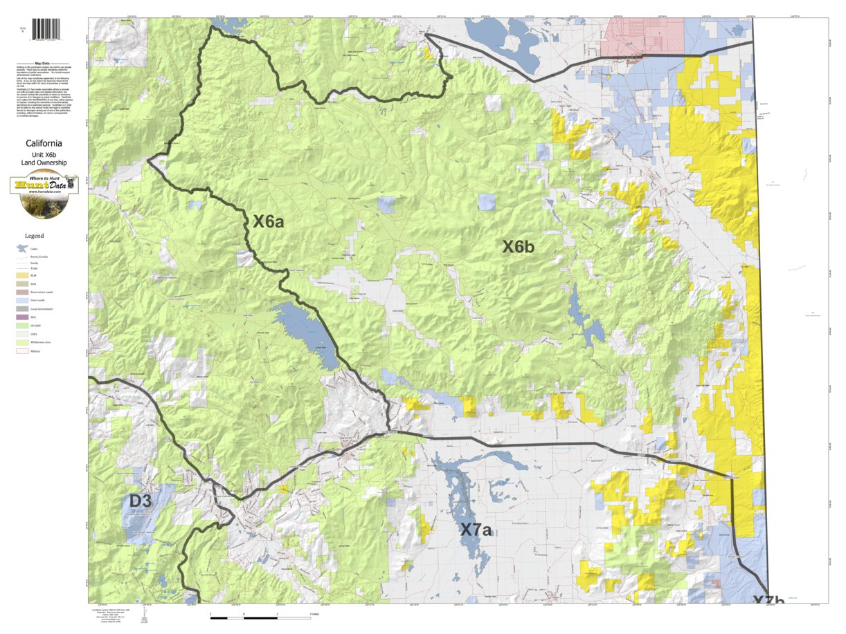 California Deer Hunting Zone X6b Map by HuntData LLC | Avenza Maps