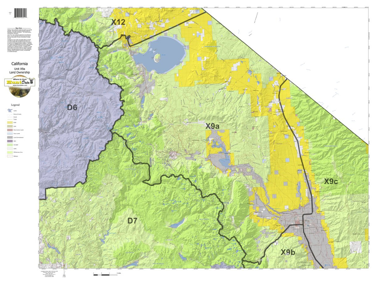 Hunting Alturas Map California Deer Hunting Zone X9a Map by HuntData LLC | Avenza Maps