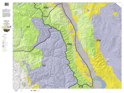 HuntData LLC California Deer Hunting Zone X9b Map digital map