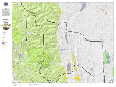 HuntData LLC California Elk Hunting Zone East_Park_Res Map digital map