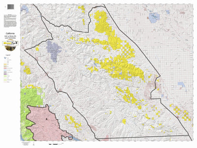 HuntData LLC California Elk Hunting Zone La Panza(N) Map digital map